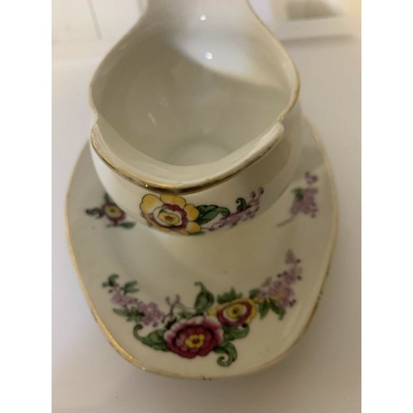 Lucien Michelaud Fres Limoges France 1908-1962‎ gravy boat with underplate - Picture 5 of 10